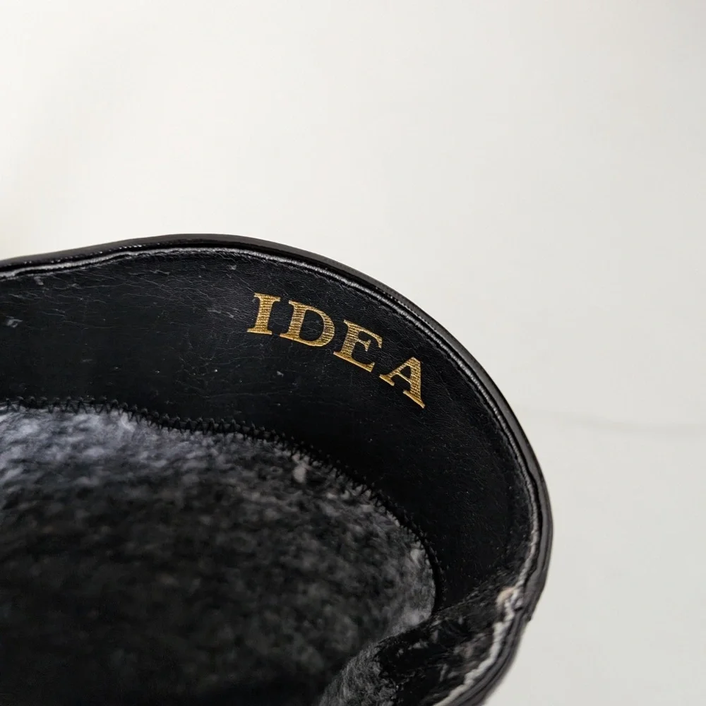 Pleather Ombre Boots Western Faux Leather PVC Round Toe Maroon Burgundy - Picture 3 of 10